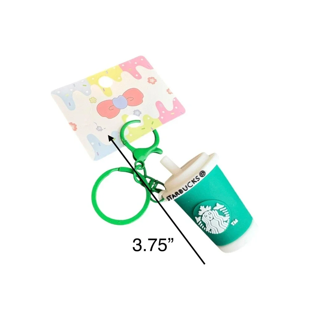 Starbucks Key Chain Women's Green White 3.75